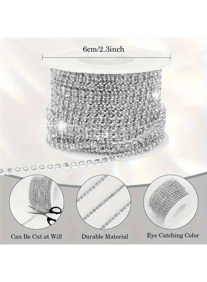 Heavy Duty Rhinestone Trim Chain 50 Yards SS8 5 2 5mm For Sewing Crafting Christmas Decor - Image 4