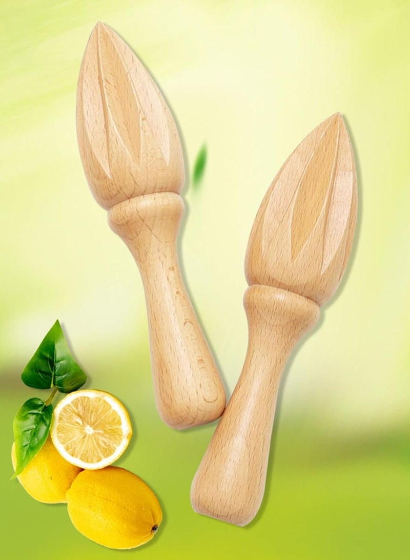 Oasisgalore Manual Wood Citrus Reamer & Lemon Squeezer, Kitchen Juicing Tool - Image 1