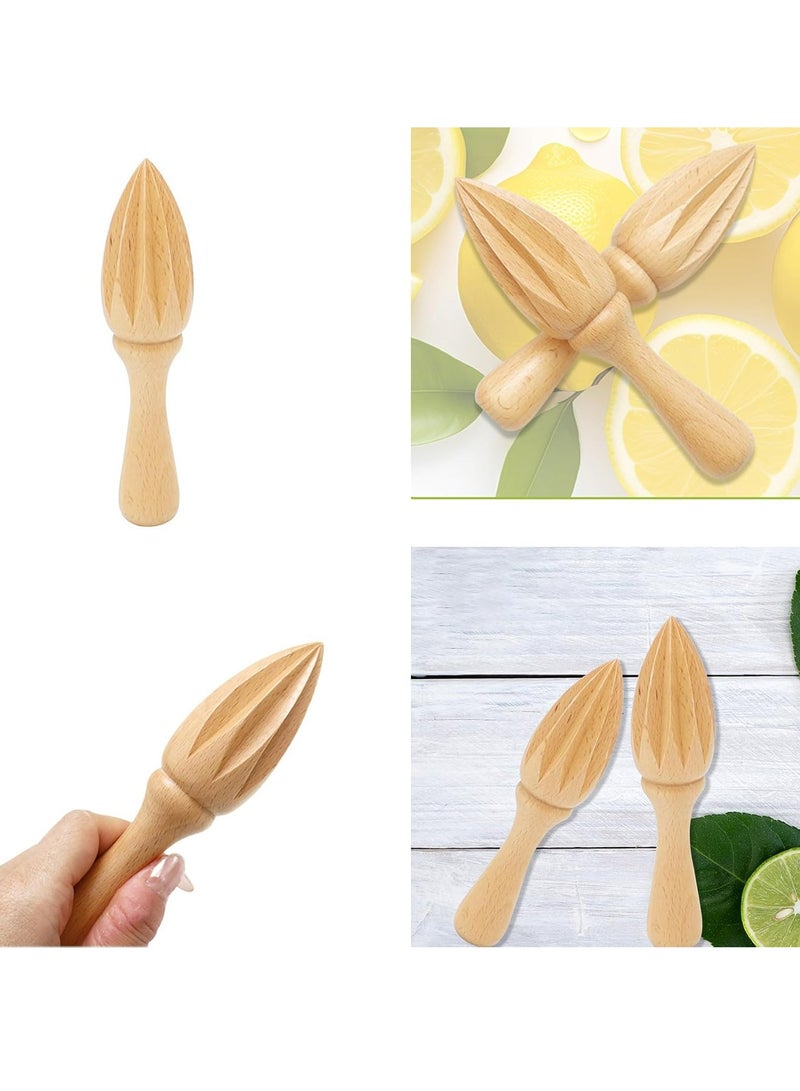 Oasisgalore Manual Wood Citrus Reamer & Lemon Squeezer, Kitchen Juicing Tool - Image 2