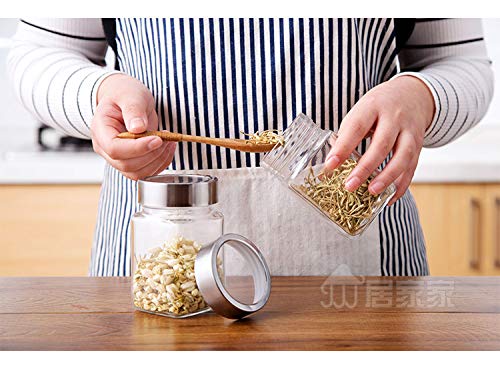 shreenath craft Glassware Cube Jar and containers 300ml or Kitchen Storage - Set of 6 - Image 5