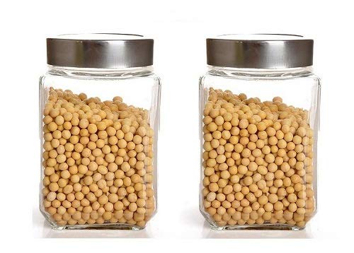 shreenath craft Glassware Cube Jar and containers 300ml or Kitchen Storage - Set of 6 - Image 3