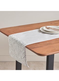 هوم بوكس مفرش طاولة مزين بالخرز اللامع - 33×120 سم  - Image 1