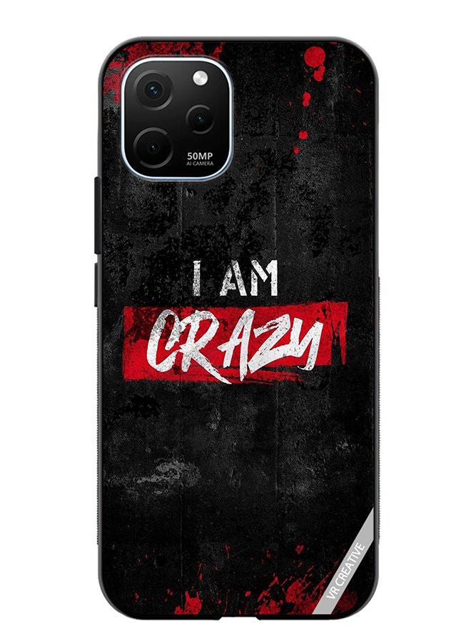 VR CREATIVE Protective Case Cover For Huawei Enjoy 50z I Am Crazy Design Multicolour - Image 1