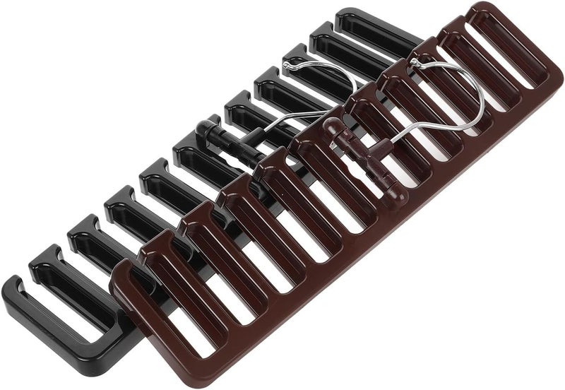 2pcs Belt Rack and Tie Hanger for Closet, Wall-Mounted Belt Hooks with Hat Holder and Scarf Organizer, Space-Saving Accessory Organizer for Men’s Wardrobe Storage - Image 1