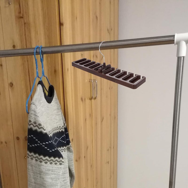 2pcs Belt Rack and Tie Hanger for Closet, Wall-Mounted Belt Hooks with Hat Holder and Scarf Organizer, Space-Saving Accessory Organizer for Men’s Wardrobe Storage - Image 4