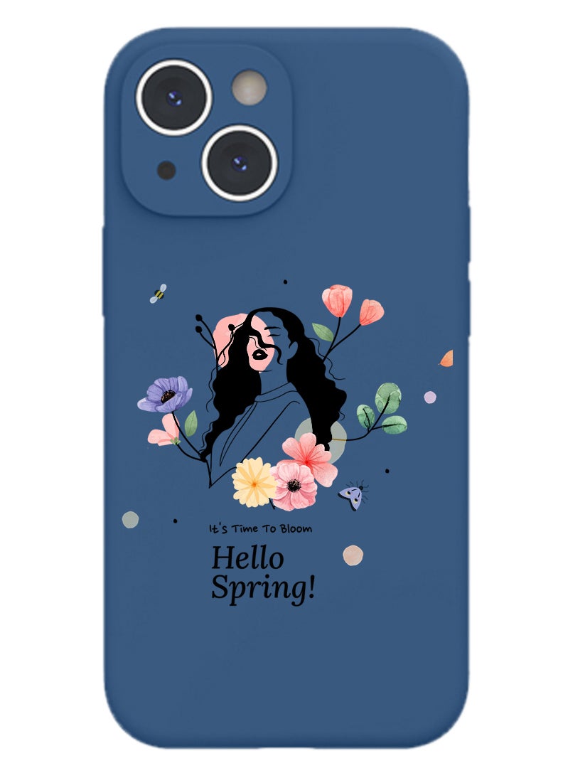 Theodor Protective Slim Fit Case Liquid Silicone Cover with Full Body Protection Anti-Scratch Shockproof Case For iPhone 13 Blue  - Hells angels copy - Image 1