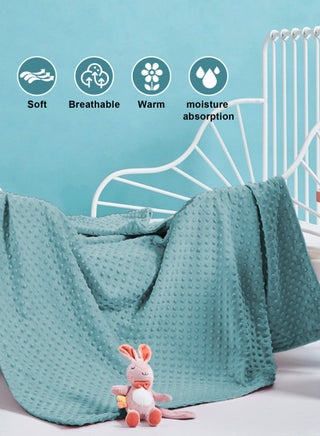 Baby Blanket for Boys Girls, Soft Warm Plush Minky Baby Blanket with Dotted Backing, Newborn Double Layer Receiving Blanket for Stroller Crib - view 3