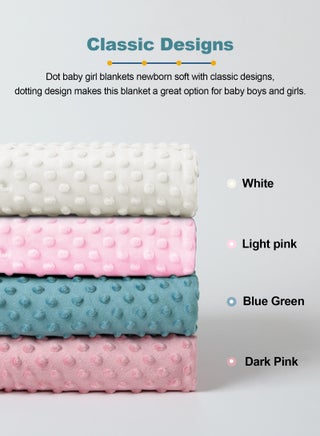 Baby Blanket for Boys Girls, Soft Warm Plush Minky Baby Blanket with Dotted Backing, Newborn Double Layer Receiving Blanket for Stroller Crib - view 5