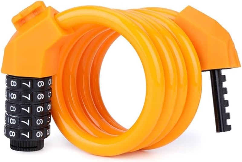 High Strength 5 Digit Combination Bike Lock 1 2m Blue For Reliable Security - Image 3