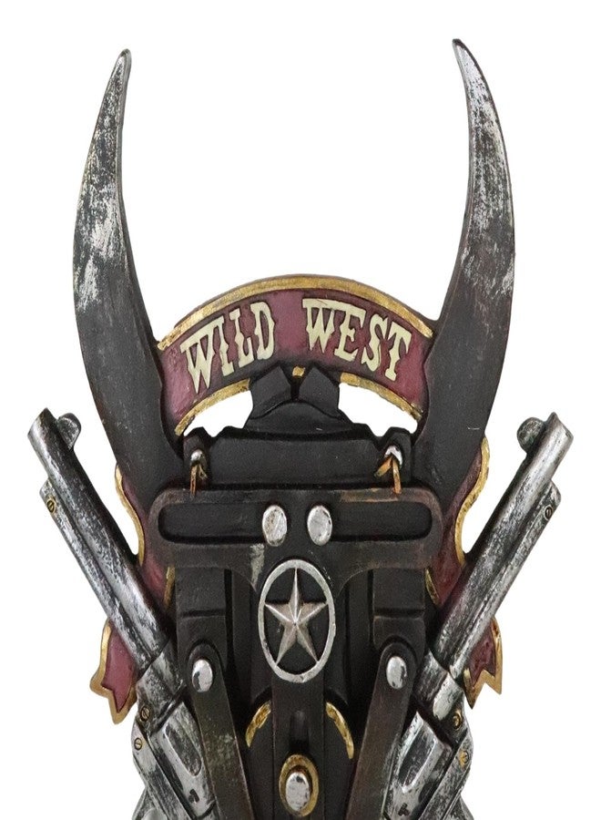 Ebros Gift Rustic Western Lone Star State Texas Wild West Cowboy Dual Revolver Pistol Guns Longhorns Western Star Badge Faux Wooden Wall Decor Plaque 9.5" High Figurine Decorative Accent - Image 5