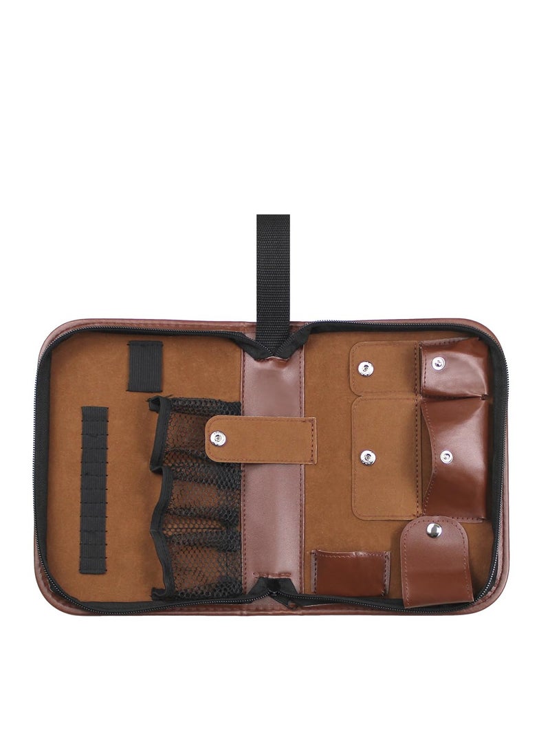 SOLARAE حقيبة ملحقات الجولف PU، حقيبة تنظيم صلبة مع فتحات تخزين للتيز، ديفوت، علامات الكرة وضروريات الجولف، هدايا للجولفers - Image 4