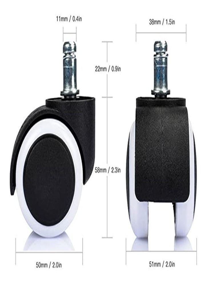 Goolsky Goolsky Heavy Duty Office Chair Wheel Replacement (5 Pieces,2in)  - Image 3