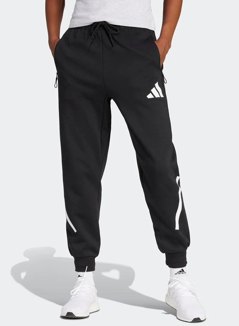 Adidas W Z.N.E. Pt Black Training Pants For Women 2Xs