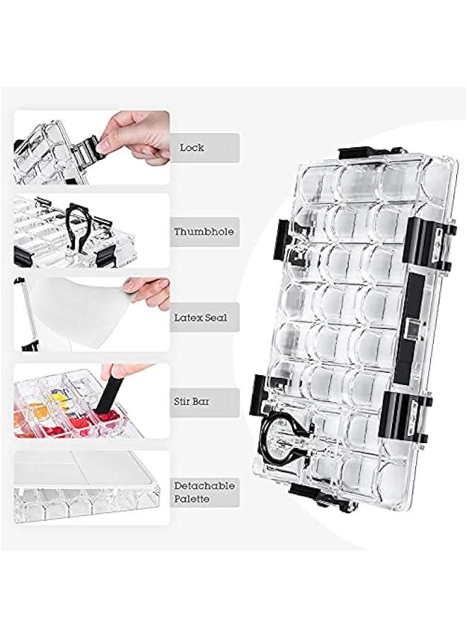 فايلكس صدوق طلاء محكم الإغلاق للألوا المائية والغواش والأكريليك والزيتية، حافظة ئر 24 - Image 4