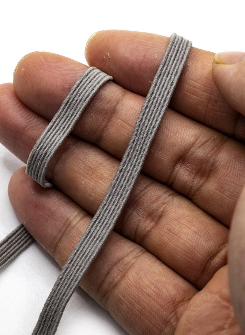 6mm Elastic Bands - 36 Yards for Sewing and Crafting (Grey) - Image 3