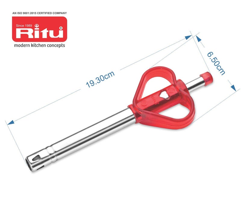 RITU Lovely Stainless Steel Gas Lighter for Kitchen | Long Lasting & Rust Proof Igniter | Unbreakable Body | Easy to Use | 2 Year Warranty | Safe Grip Handle | Ideal for Gas Stove | Color May Vary - Image 3