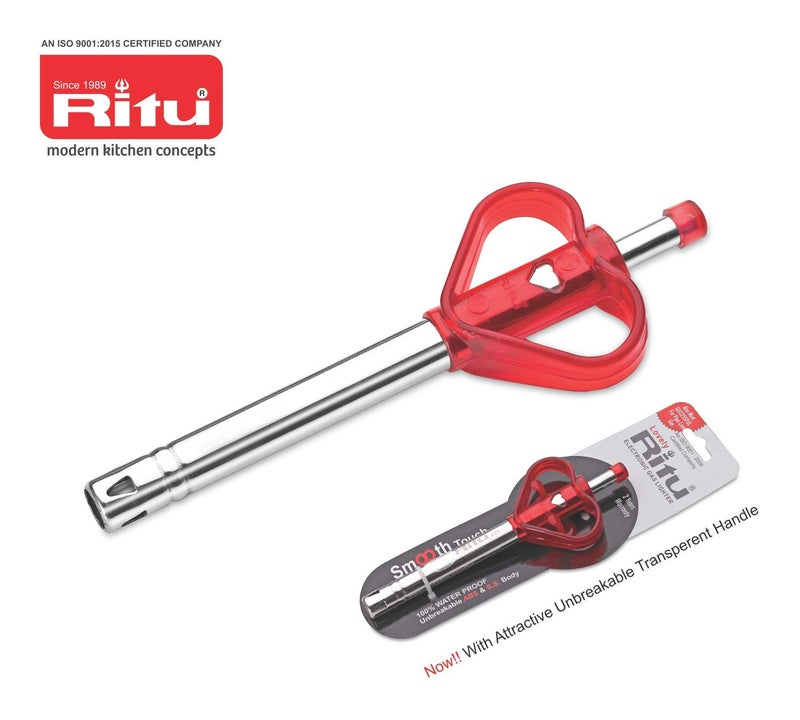 RITU Lovely Stainless Steel Gas Lighter for Kitchen | Long Lasting & Rust Proof Igniter | Unbreakable Body | Easy to Use | 2 Year Warranty | Safe Grip Handle | Ideal for Gas Stove | Color May Vary - Image 4