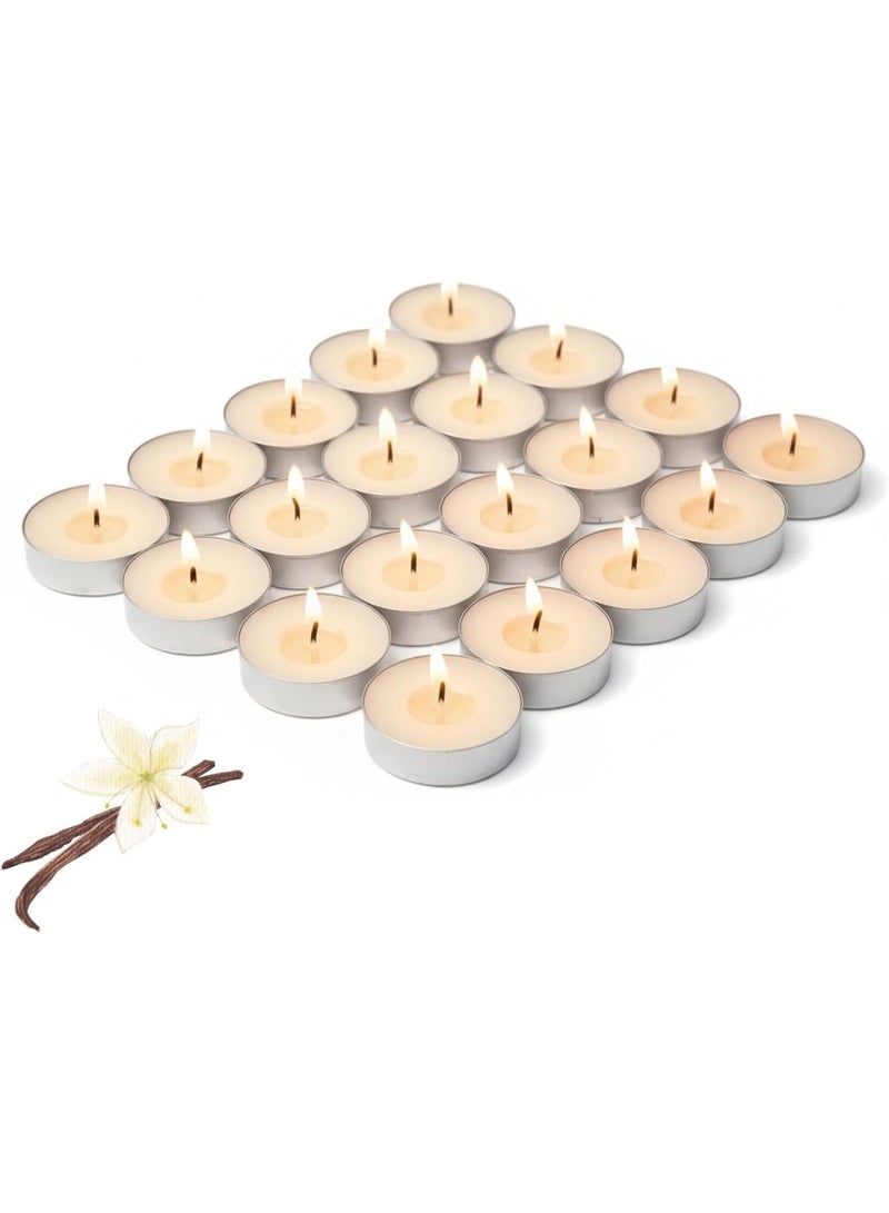 Tea Light Scented Candles 20 Piece Candle for Weddings, Parties, Holidays & Religious Vanilla