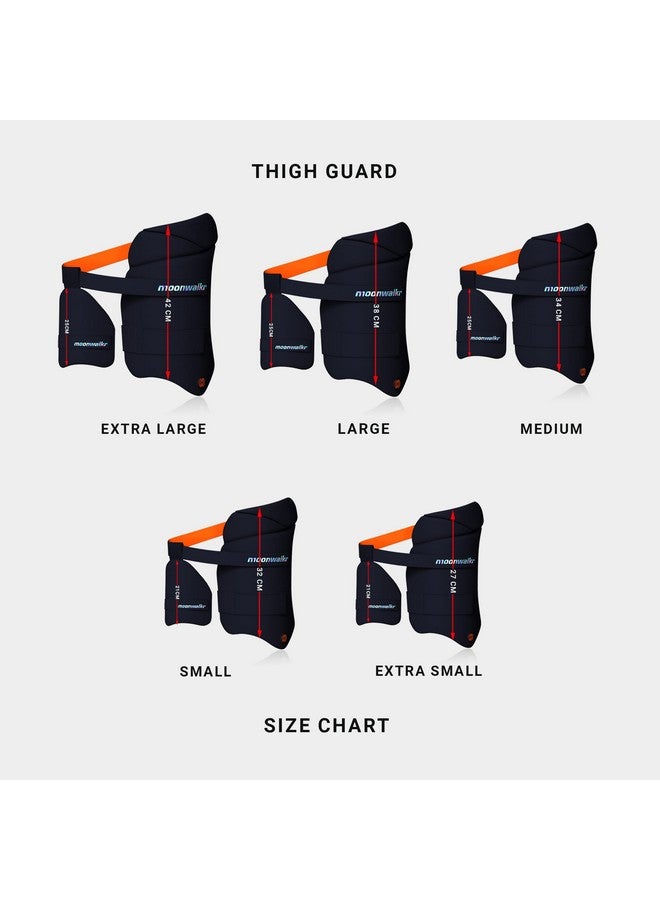 Moonwalkr moonwalkr Thigh Guard 2.0 Protective Gear for Batter’s Height (4’9”- 5’3”) Cricket Thigh Pad Cricket Accessories & Equipment Safeguarding Both Your Outer and Inner Thighs Blue (Small, Right Hand) - Image 4