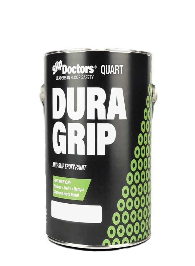 Slip Doctors Dura Grip Anti-Slip Paint for Concrete, Wood, Tile and Metal - Non-Skid Coating for Floor, Decking and Ramps - Quart (Black) - Image 1