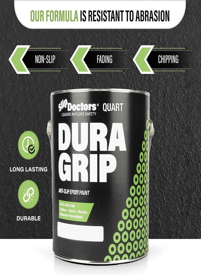 Slip Doctors Dura Grip Anti-Slip Paint for Concrete, Wood, Tile and Metal - Non-Skid Coating for Floor, Decking and Ramps - Quart (Black) - Image 2