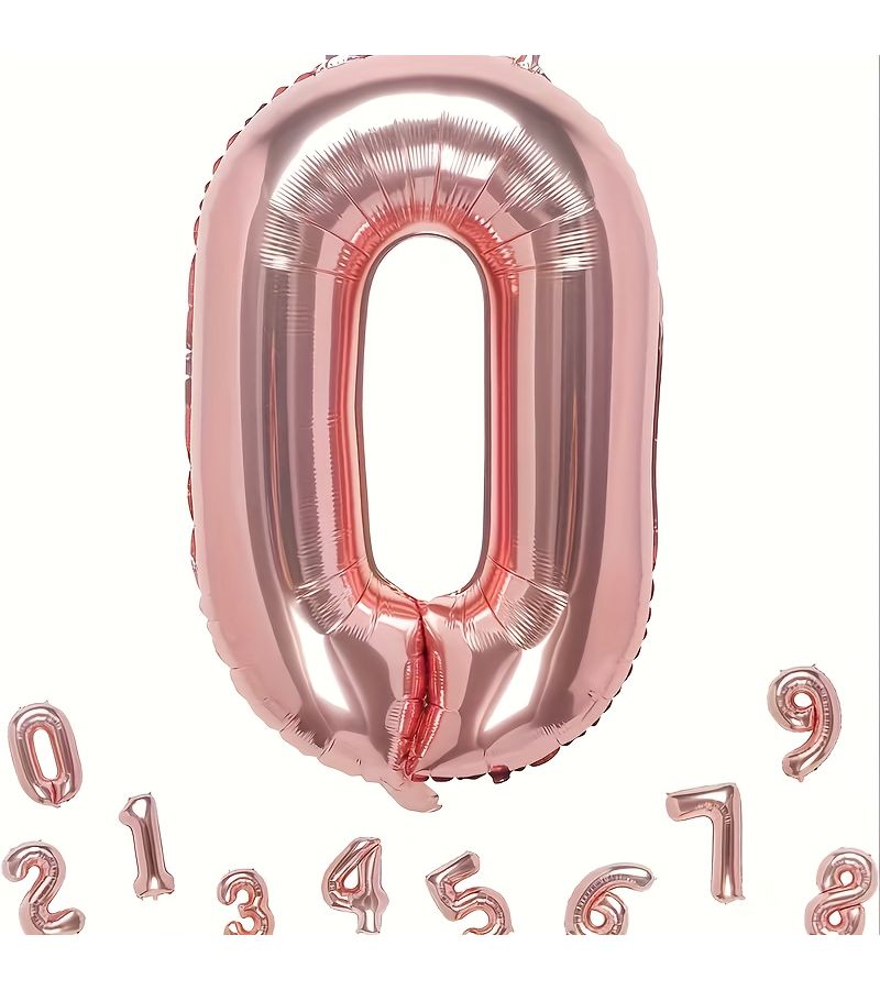 Rose Golden 16 Inch Number Foil Balloon for Birthday Party Wedding Decor - Image 4