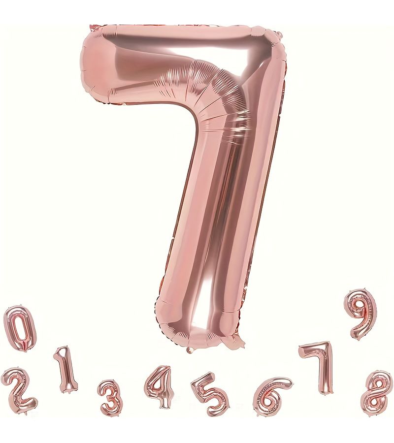 Rose Golden 16 Inch Number Foil Balloon for Birthday Party Wedding Decor - Image 5