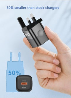 HY 33W GaN Charger Power Fast Charging Adapter Type C PD Fast Charger USB C Charger Head USB A Plug for iPhone Switch ipad Mac,etc Black  - Image 2