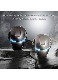 SHOWAY Ring Cover Iron Man Car Interior Parts, Auto Engine Ignition Start Stop Button Replacement-Start Stop Trim Protector Key Ring Circle  - Image 3
