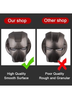 SHOWAY Ring Cover Iron Man Car Interior Parts, Auto Engine Ignition Start Stop Button Replacement-Start Stop Trim Protector Key Ring Circle  - Image 4