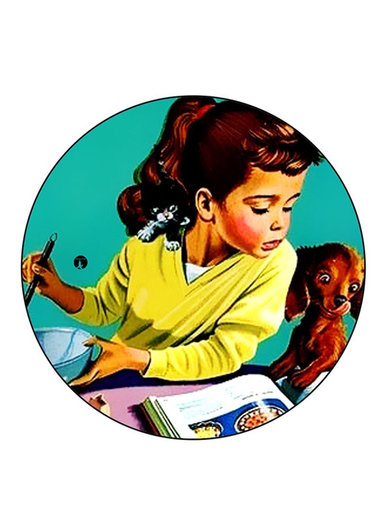 RKN Vintage Art Printed Fridge Magnet Multicolour - Image 1