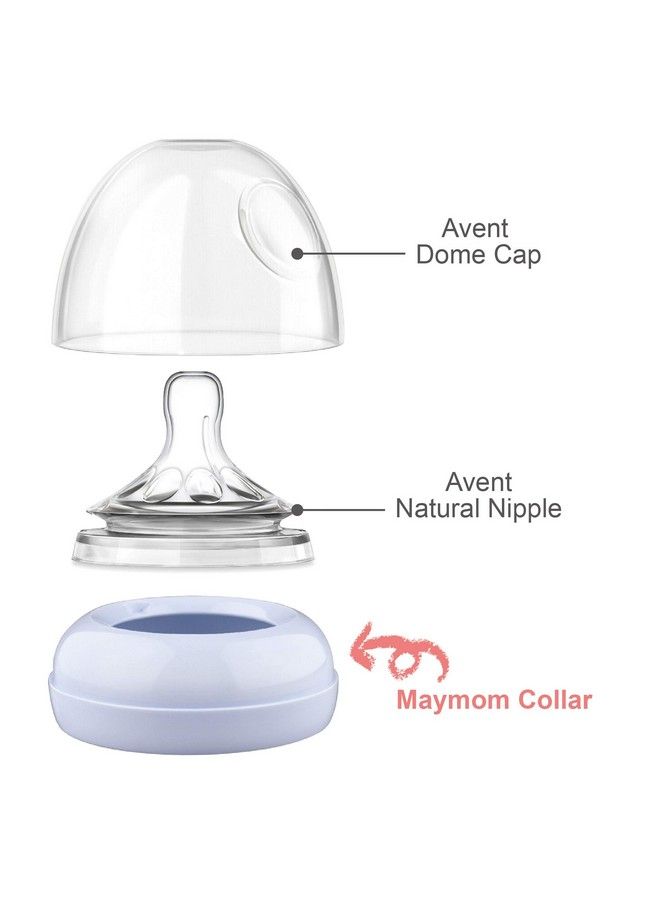 Maymom Maymom Brand Replacement Screw Ring Compatible With Philips Avent Natural Bottles Avent Pp Bottles Or Natural Glass Bottles; Made By Maymom; Replace Avent Natural Screw Ring Collar  - Image 3