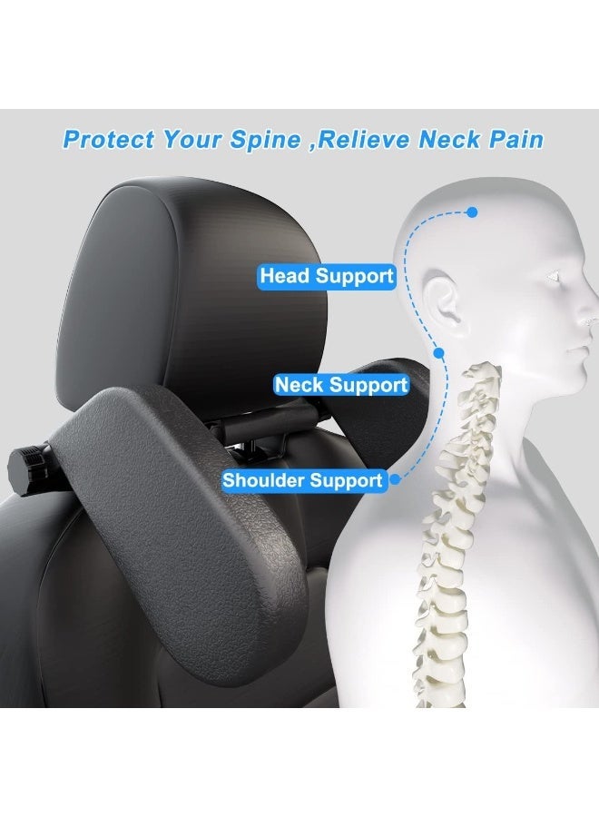 Heapany [Upgraded] Car Headrest Pillow, Head Support Neck Pillows, Roadpal Adjustable Sleeping Headrest for Kids Adults Travel - Image 4