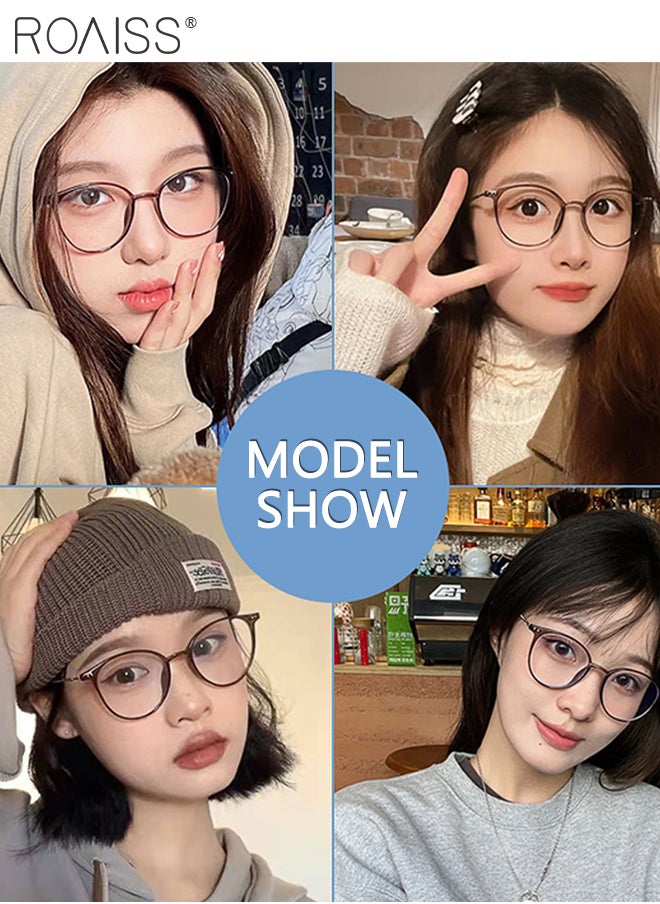 roaiss Women's Blue Light Blocking Glasses Blue Light Filter Computer Reading Gaming TV Phones Round Eyeglasses Fashion Anti Eyestrain Headache Eyewear  - Image 2