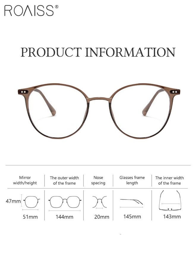 roaiss Women's Blue Light Blocking Glasses Blue Light Filter Computer Reading Gaming TV Phones Round Eyeglasses Fashion Anti Eyestrain Headache Eyewear  - Image 4