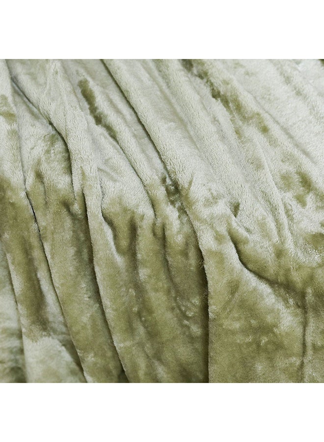 DANUBE HOME Vegas Solid Blanket Single 100% Polyester Soft Cozy Throw Blanket Lightweight Home Decorative Blankets For Bedroom 150x200 cm Sage  - Image 3