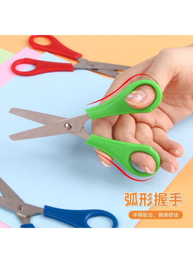 HELPS مقصات مصنفة للطلاب DIY يدوية قطع ورق منزلية للأطفال آمنة بلاستيكية برأس دائري مقصات صغيرة محمولة - Image 4