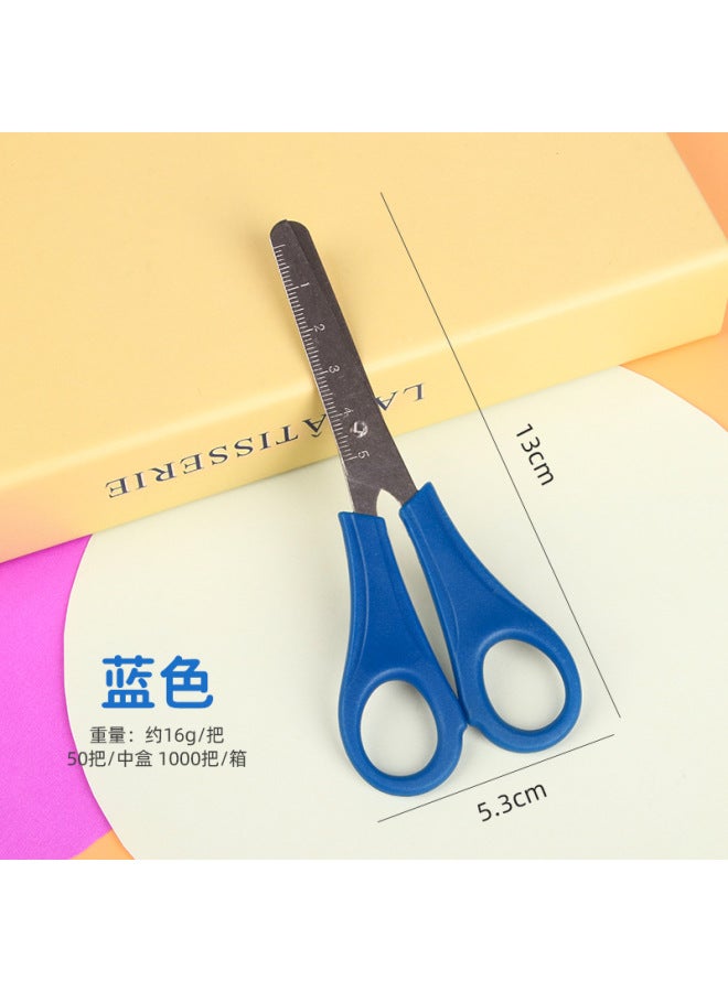 HELPS مقصات مصنفة للطلاب DIY يدوية قطع ورق منزلية للأطفال آمنة بلاستيكية برأس دائري مقصات صغيرة محمولة - Image 1