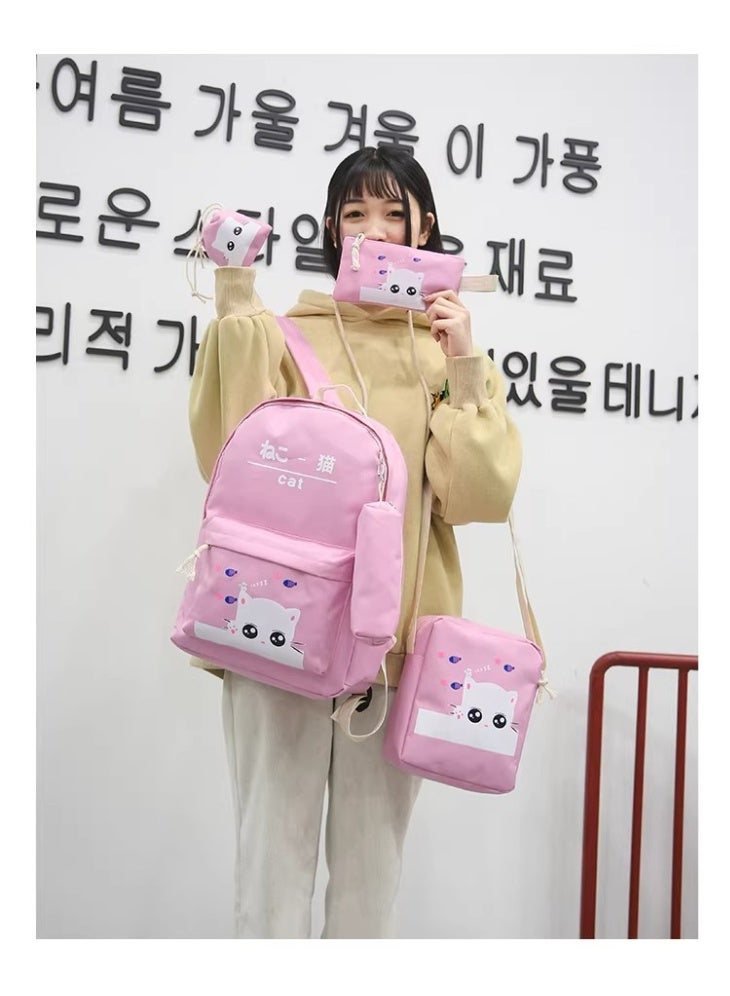 4-Piece Printed School Backpack Set - Image 4