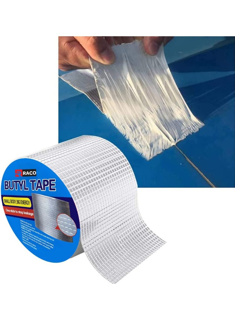 RACO Aluminum Foil Butyl Tape, Professional 2in16.4ft Super Waterproof Tape for Pipe Rupture/SurfaceCrack/Metal/RoofLeak/Window Seal - Image 1