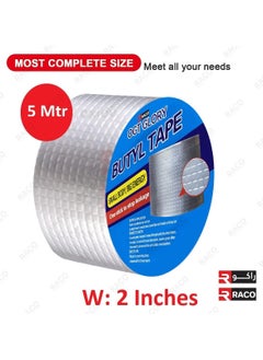 RACO RACO Aluminum Foil Butyl Tape, Professional 2in16.4ft Super Waterproof Tape for Pipe Rupture/SurfaceCrack/Metal/RoofLeak/Window Seal  - Image 2