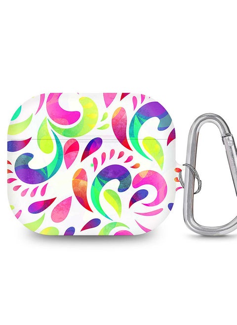 StylePods Case for Airpods 3rd Gen Case With Anti-Lost Keychain - Floral Blast