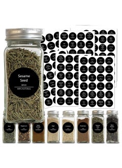 Y&D 192 Pieces Black Spice Labels Spice Jar Labels Waterproof Oil Resistant And Washable Kitchen Seasoning Jar Labels  - Image 3