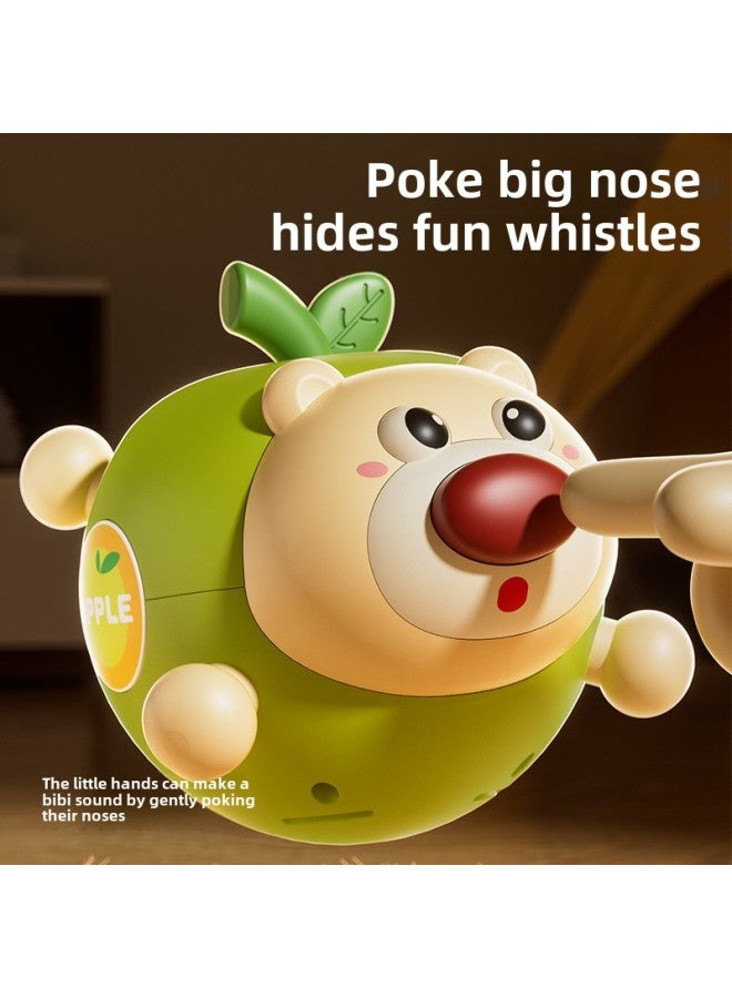 Internet Celebrant Children's Apple Tumbler Baby Toy Baby's Large Animal Bite Rattle Early Education Soothing Tumbler-Color:Apple Bear Tumbler-red  - Image 4