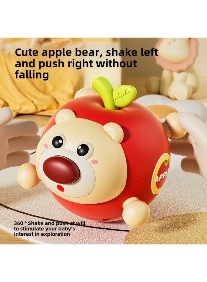 Internet Celebrant Children's Apple Tumbler Baby Toy Baby's Large Animal Bite Rattle Early Education Soothing Tumbler-Color:Apple Bear Tumbler-red  - Image 3