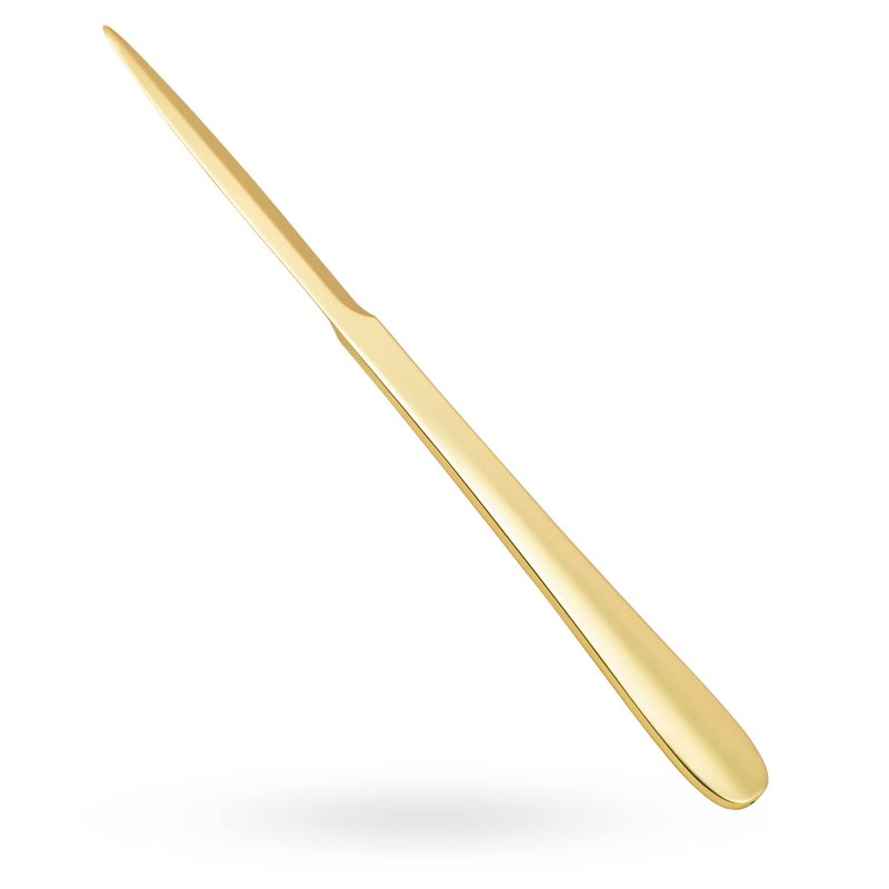 Musrod 9"" Golden Metal Letter Opener With Minimalist Design  Safe Double Edge Blades  Anti-Fingerprint Long Handle  Mail Opener Paper Knife Tool Envelope Opener - Image 1