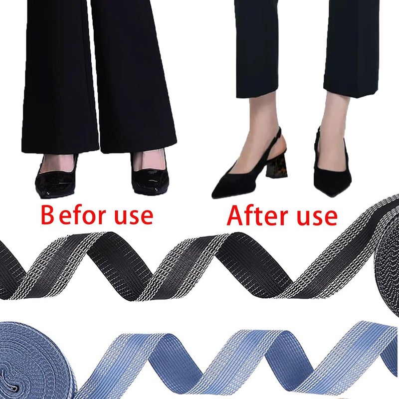 BWOGUE BWOGUE Trousers Edge Modified Strips, Iron-on Instant Hem Tape, 5mtr Pants Edge Shorten Self-Adhesive, 25mm Trouser Mouth Paste Edge Fabric Tape for Suit Pants Jeans Trousers, DIY Sewing Accessories  - Image 2