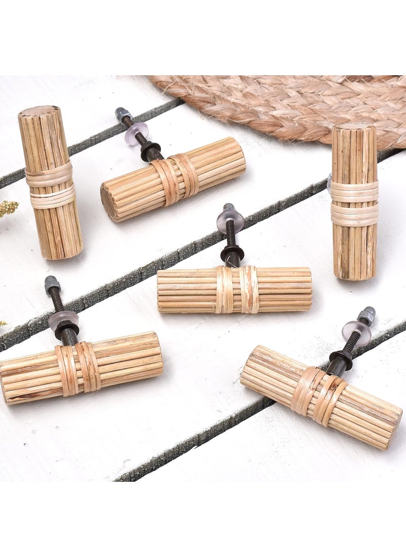 Indian-Shelf 18 Pack KnobsNatural Rattan Cabinet KnobsWicker Cabinet PullsRattan PullsRattan KnobsWicker KnobsRattan HandlesWood Knobs for Cabinet and KitchenBamboo Drawer PullsWood KnobsDoor Knob 
