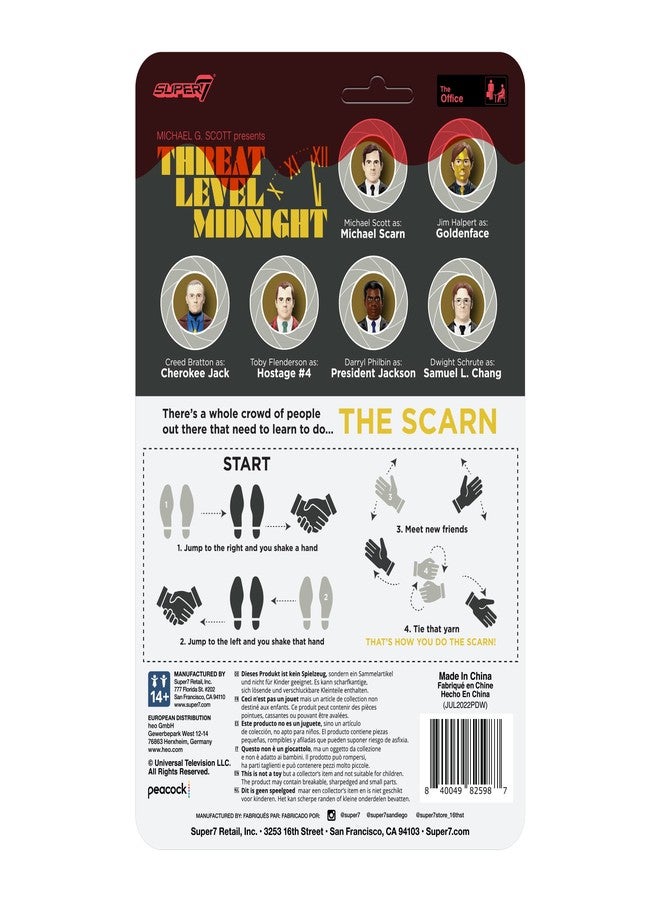 Super7 The Office Threat Level Midnight Dwight Schrute as Samuel L. Chang 3.75 in Reaction Figure - Image 3