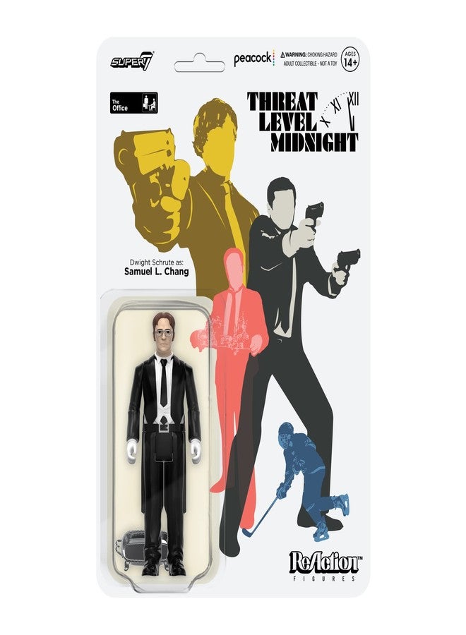Super7 The Office Threat Level Midnight Dwight Schrute as Samuel L. Chang 3.75 in Reaction Figure - Image 1